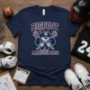 Bigfoot Lacrosse Club t-shirt design with a gorilla holding lacrosse sticks and the text "BIGFOOT LACROSSE CLUB"