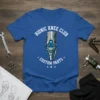 Bionic Knee Club Custom Parts t-shirt design featuring a futuristic mechanical knee graphic with text above and below