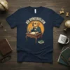 Bir Konuşabilsem text above a golden retriever in a suit sitting at a desk, graphic t-shirt design