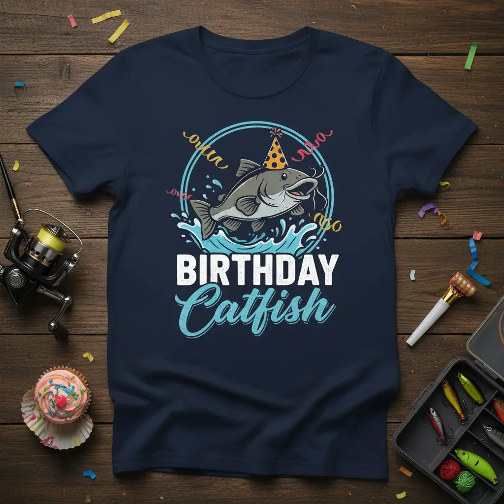 Birthday Catfish T-Shirt Fun Fishing Birthday Gift