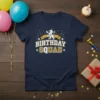 Birthday Squad t-shirt with a lion graphic and festive confetti design for party celebrations