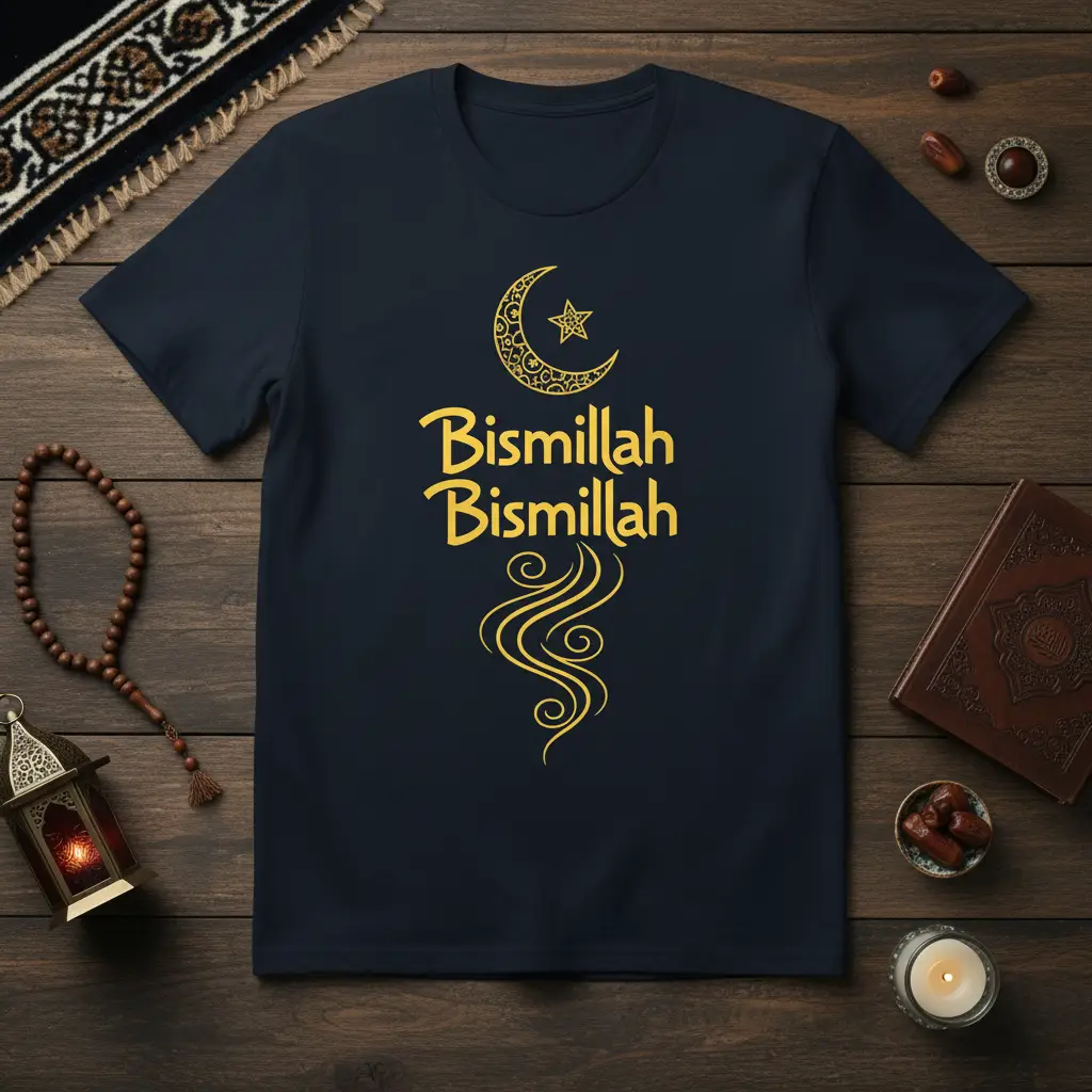Bismillah Bismillah Islamic Quote T-Shirt Ramadan Gift