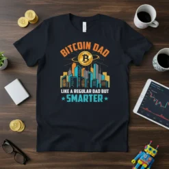 Bitcoin Dad Like A text design featuring bold typography on quality t-shirt