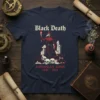 Black Death European Tour 1347 - 1951 t-shirt with plague doctor, skulls, and rats graphic