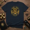 Black and Gold Lion graphic T-Shirt with bold typography "BLACK & GOLD"