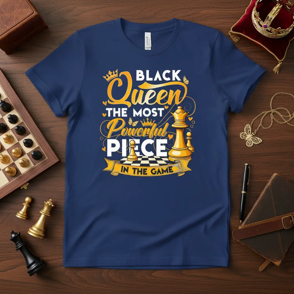 Black Queen the Most Powerful Piece T-Shirt for Game Lovers