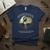 Blackbird singing in the dead of night quote t-shirt with a crow on a tree branch against a moonlit sky