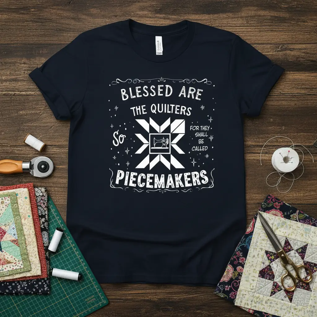 Blessed Are the Quilters So for They Shall Be Called T-Shirt