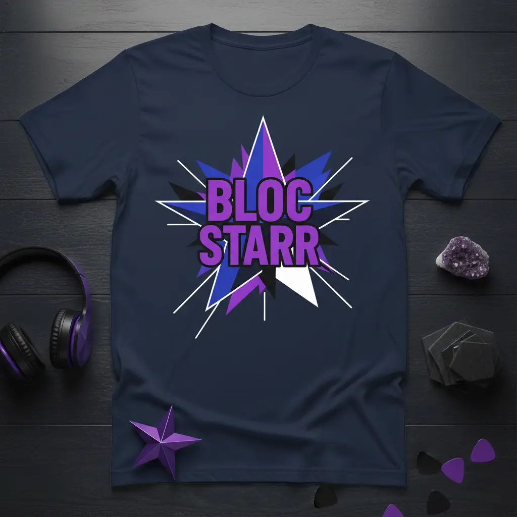 Bloc Starr Retro Starburst Graphic Tee Music Fan Gift