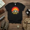 Blowing Rock t-shirt design with a colorful mountain sunset graphic and text "Blowing Rock"