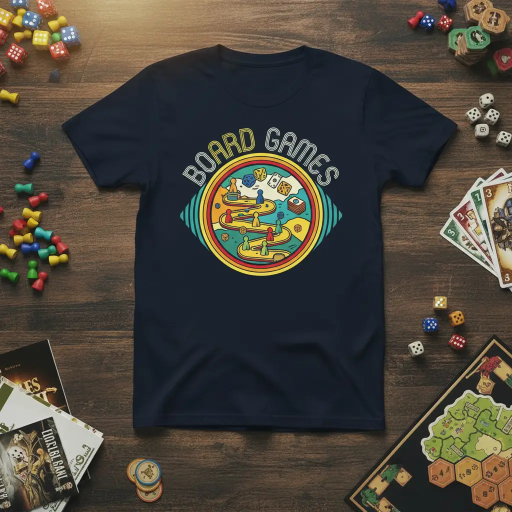 Board Games T-Shirt Retro Style Gamer Gift