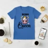 Boba Queen t-shirt design featuring a cute kawaii boba cup with a crown and stars