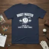 Bogey Master Expert At Finding Trouble T-Shirt featuring a cartoon golf ball with a distressed face and a golf club