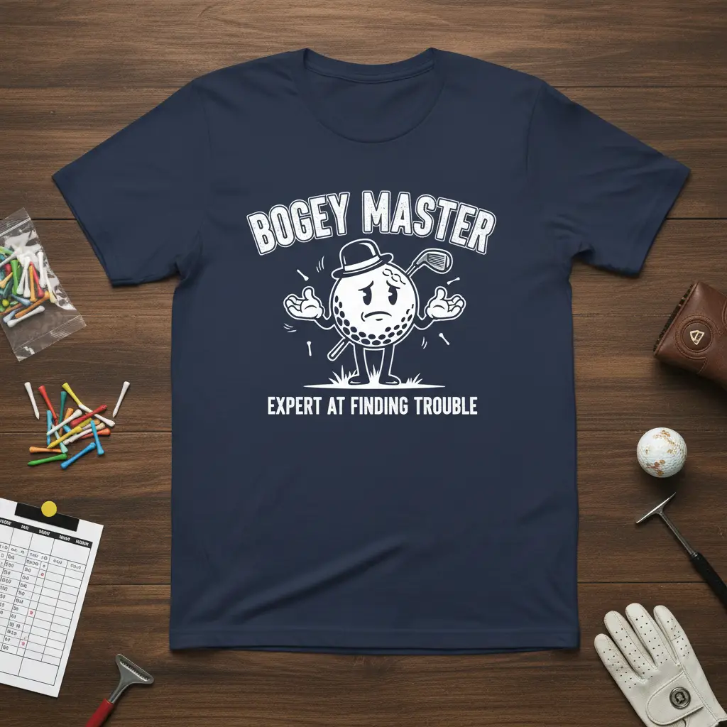 Bogey Master Expert at Finding Trouble Golf T-Shirt