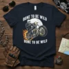 Bone to Be Wild Bone to Be Wild t-shirt with skeleton riding a motorcycle with flames