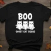 BOO GHOST CAT SQUAD unique graphic design printed on comfortable cotton t-shirt