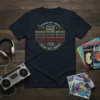 Boogie Down Bronx Hip Hop Soul Freedom t-shirt design with vintage circle logo, boombox, and record