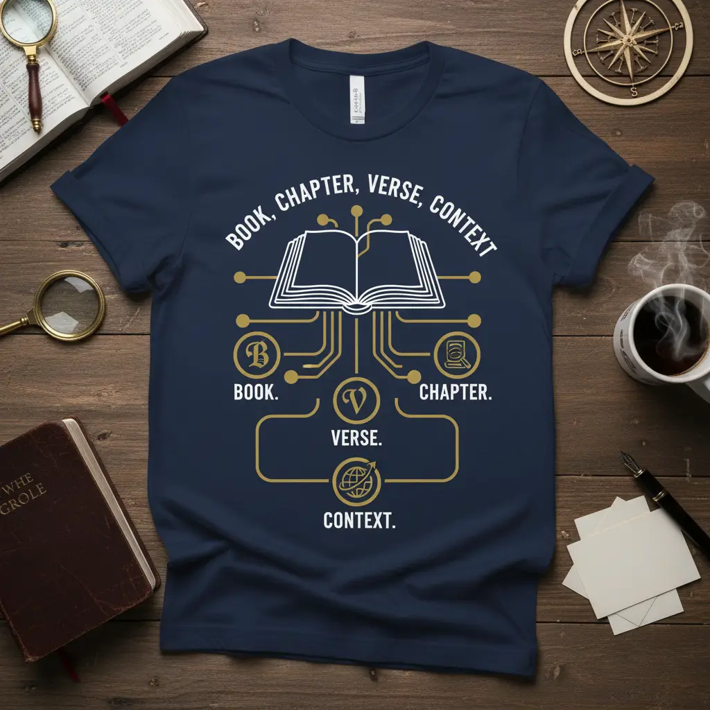 Book Chapter Verse Context Christian Bible Study T-Shirt