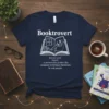 Booktrovert Buk Tro Veert text design featuring creative typography on quality t-shirt