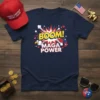 BOOM! MAGA POWER T-Shirt design with an eagle and elephant graphic, featuring red, white, and blue elements