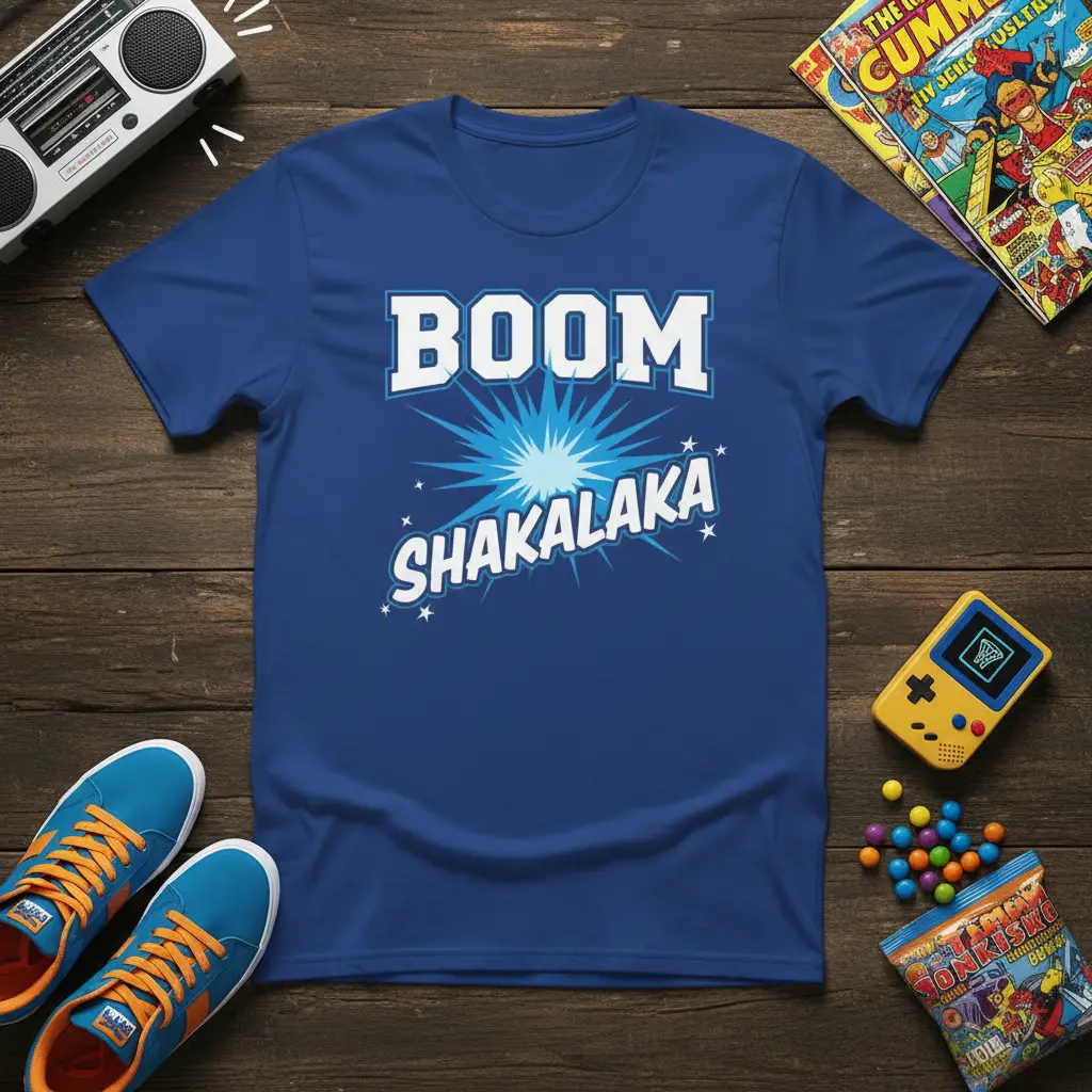 Boom Shakalaka Retro Graphic Tee Fun 90s Vibe Gift