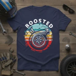 Boosted Turbocharger stylish graphic design printed on comfortable cotton t-shirt