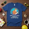 Born to Dilly Dally Forced to Pick Up the Pace t-shirt with a cat riding a snail, wearing a party