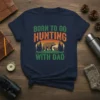 Born to Go Hunting With Dad t-shirt with bear cubs and sunset graphic