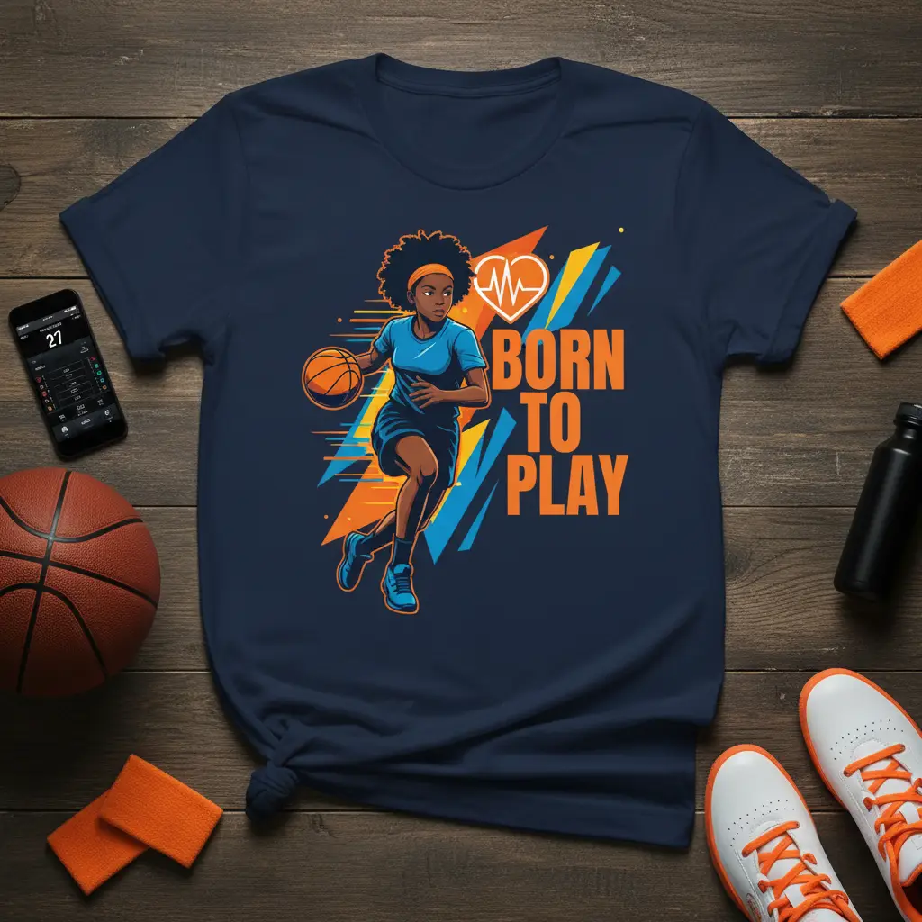 Born to Play Basketball T-Shirt for Athletes