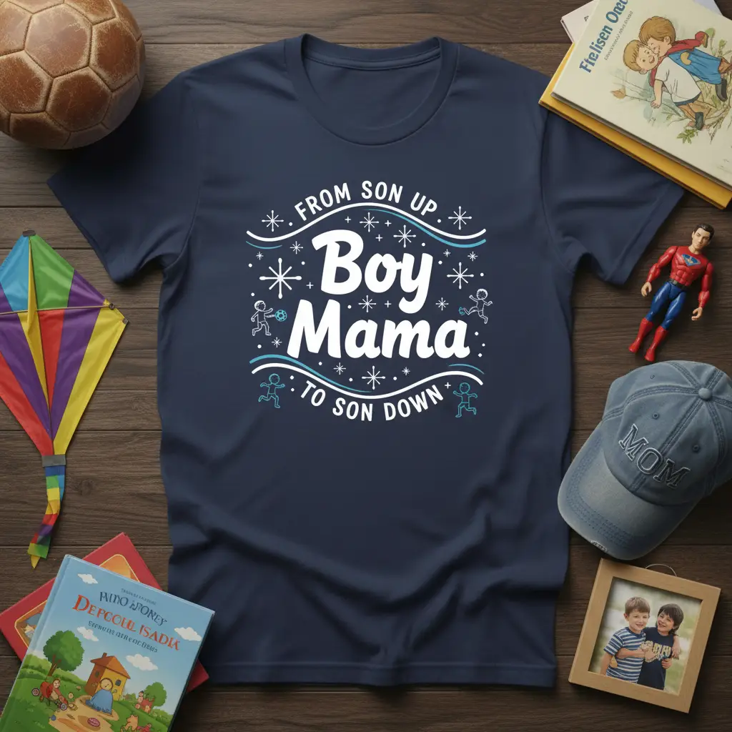 Boy Mama From Son Up to Son Down T-Shirt Gift