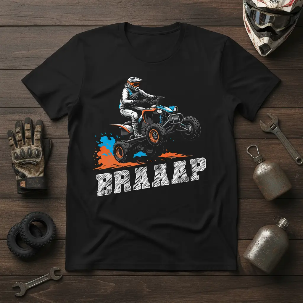 Braaap Atv Rider T-Shirt Offroad Enthusiast Gift