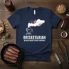 Brisketarian Because Brisket Never Disppoints T-Shirt with American flag smoke design and grill graphic