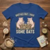 Brother May I Have Some Oats t-shirt design featuring two cartoon pigs eating from bowls of oats