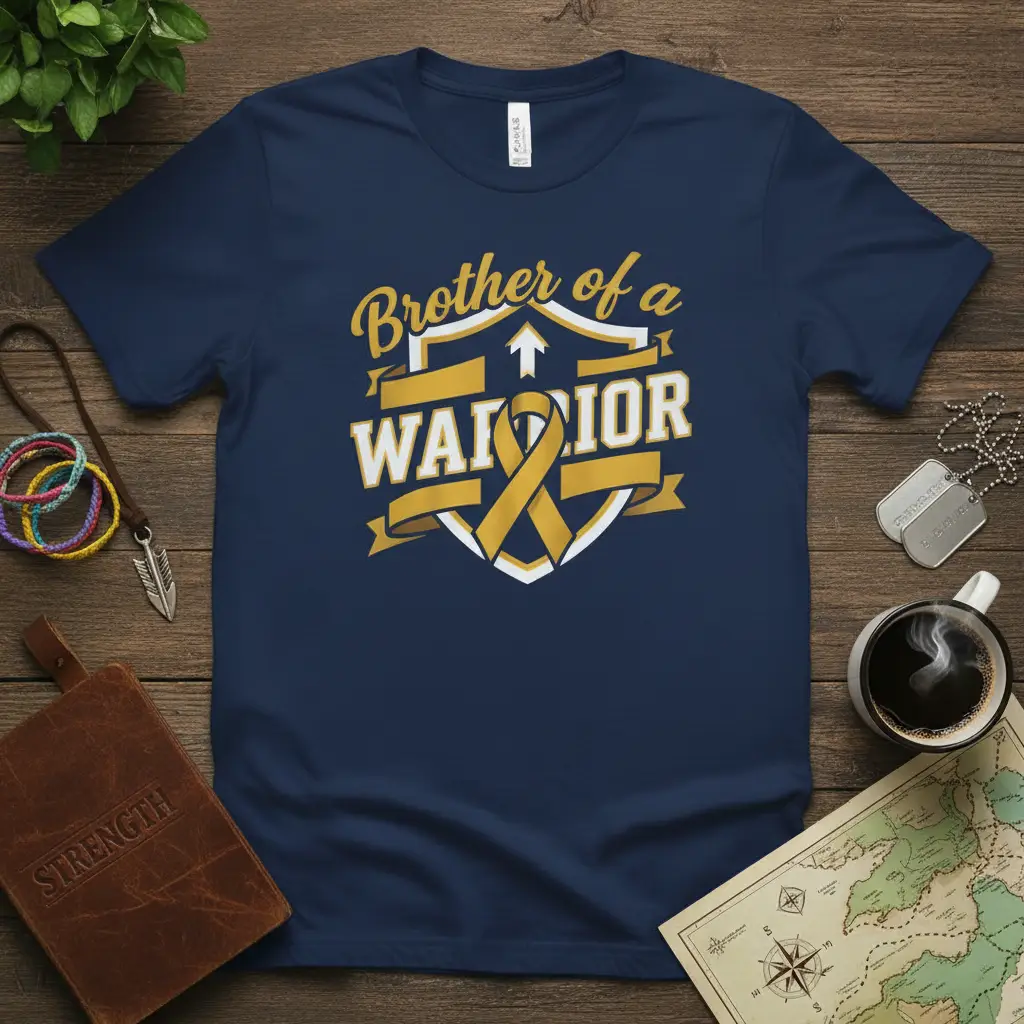 Brother of a Warrior T-Shirt Support Awareness Gift