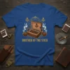 Brother of the Stick T-Shirt with Masonic symbols, cigar box, and smoking pipes graphic