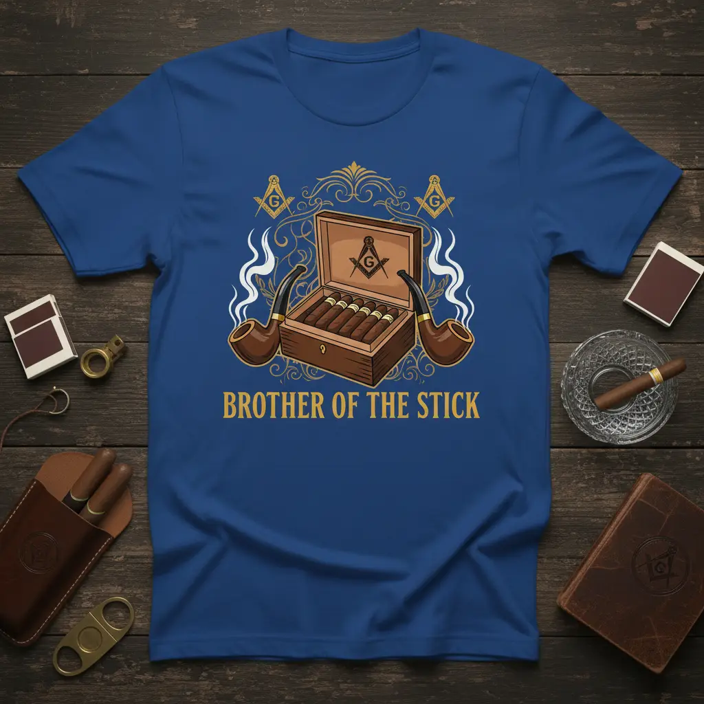 Brother of the Stick Masonic Cigar T-Shirt Gift
