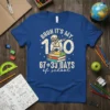 Bruh It's My 100 67+33 DAYS of school t-shirt design featuring a dabbing kid on books