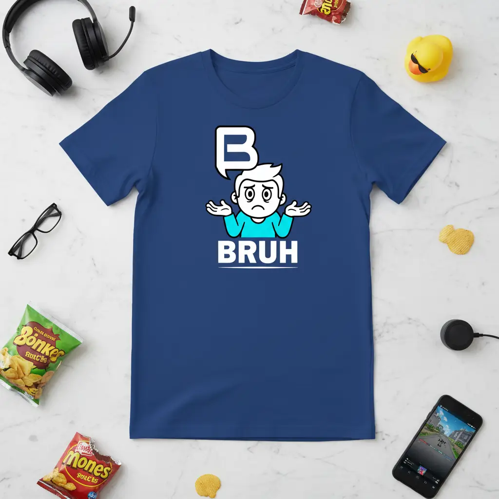 Bruh T-Shirt Funny Meme Gift for Gamers & Teens