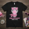 Bubble Gum Blowout Snake Style T-Shirt design with a snake blowing pink bubblegum, wearing sunglasses and a scarf