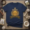Buddy Golden Retriever unique graphic design printed on comfortable cotton t-shirt