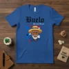 Buello Puerto Rican graphic tee featuring an illustration of a smiling grandfather wearing a straw hat