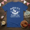 Buffalo N.Y. Dyngus Day Capitol of America text design with eagle graphic on blue t-shirt