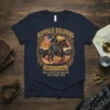 Buffalo Soldiers Black Cavalry t-shirt design featuring a soldier on horseback carrying an American flag, with text "Buffalo Soldiers" and