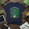 Built From Pixels Fueled By Plants t-shirt design featuring a brain split between circuits and lush foliage