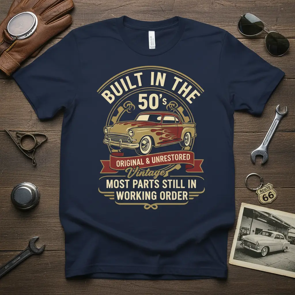 Built in the 50’s Vintage Car T-Shirt for Enthusiasts