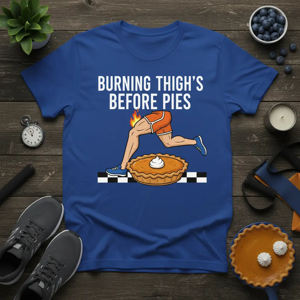 Burning Thigh’s Before Pies Runner T-Shirt Funny Fitness Gift