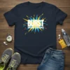 Burst Unleash Your Power motivational fitness t-shirt with graphic explosion design
