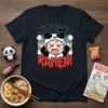 But I Want Ramen! text with a distressed anime panda character crying and raising its arms on a navy t-shirt