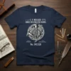 Navy blue t-shirt featuring the C. F. Muller Oboe or English Horn patent design from 1888, including patent number and