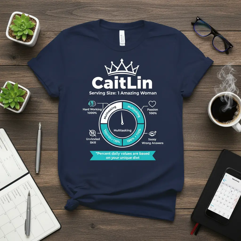 Caitlin Serving Size: 1 Amazing Woman T-Shirt Gift